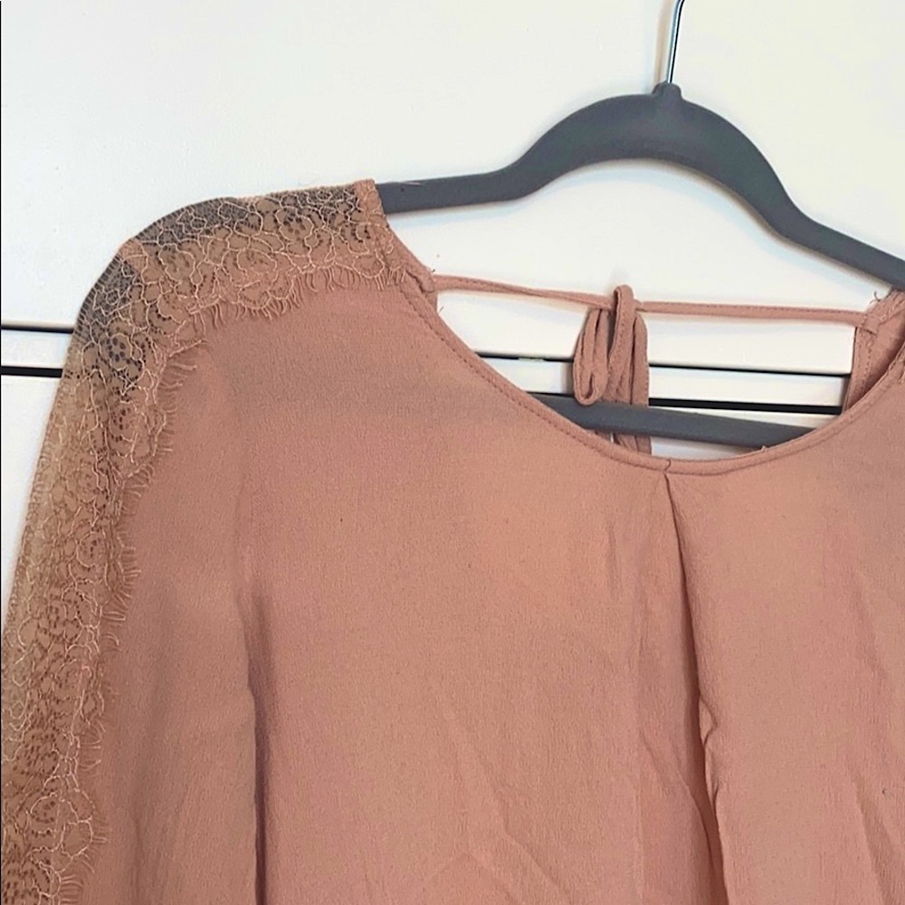 F21 lace sleeve blouse